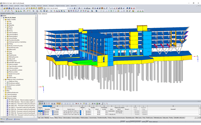 3D model kanceláře Funke Media v programu RFEM (© FCP - Fritsch, Chiari & Partner ZT GmbH)