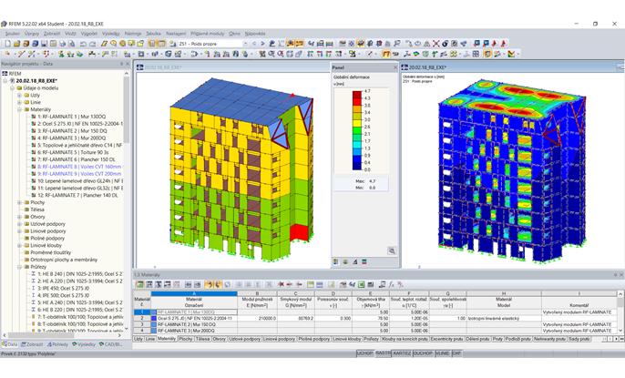 RFEM-Modell des Hochhauses (© Ingénierie Bois)
