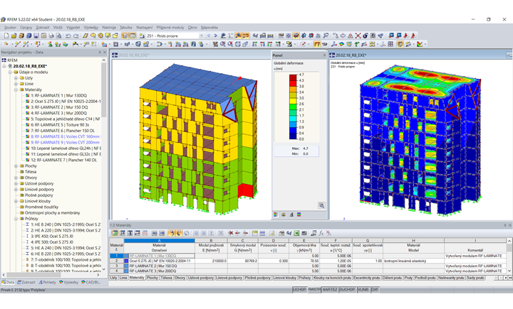 RFEM-Modell des Hochhauses (© Ingénierie Bois)
