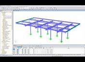 RFEM model přístřešku pro kola (© BET Moselle Bois)