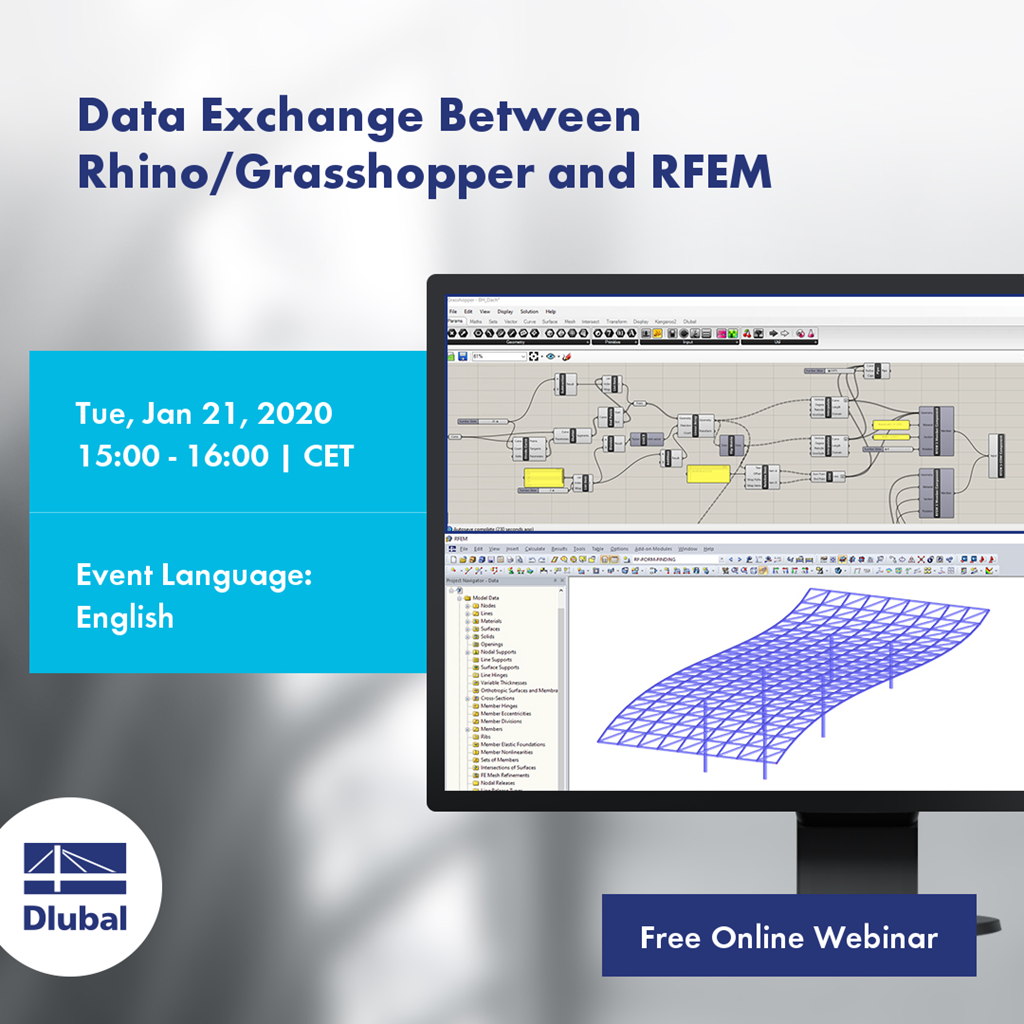 Výměna dat mezi programy Rhino/Grasshopper a RFEM