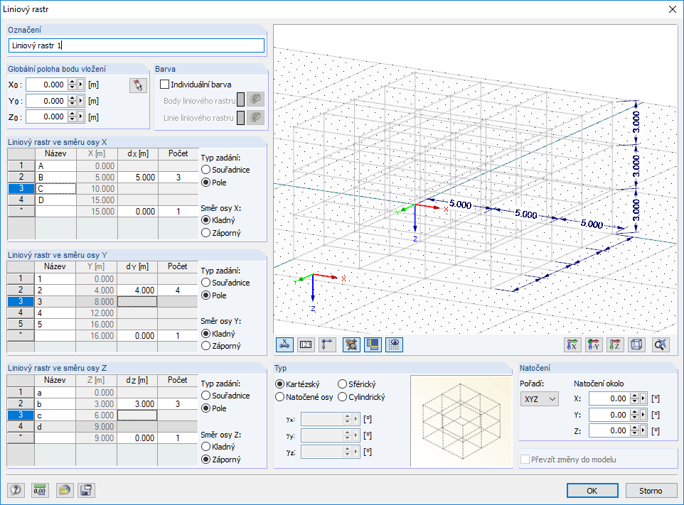 Dialog „Liniový rastr“