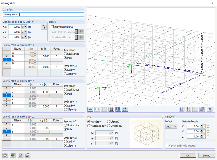 Dialog „Liniový rastr“