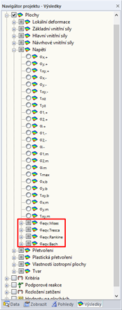 Napětí v plochách – srovnávací napětí