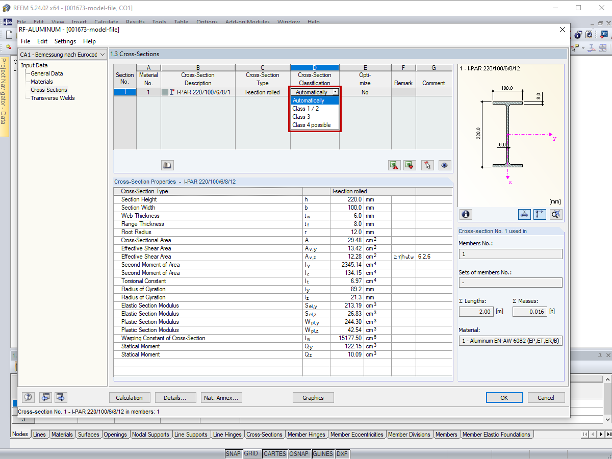 Dialog 1.3 Průřezy