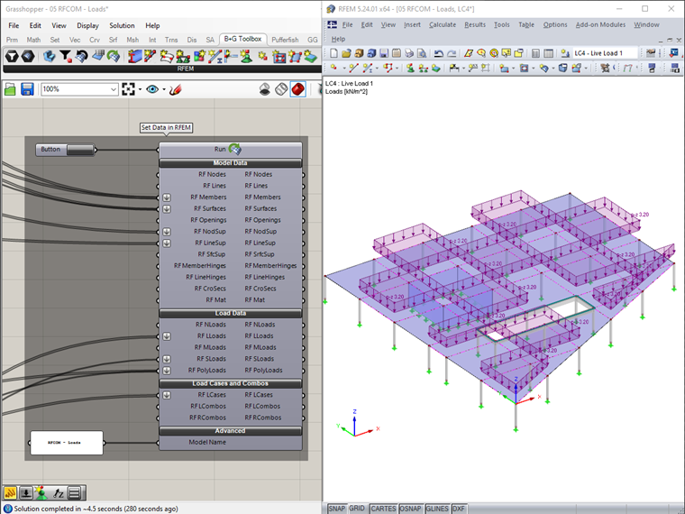 Vytvoření konstrukce a zatížení pomocí „Parametric FEM Toolbox“