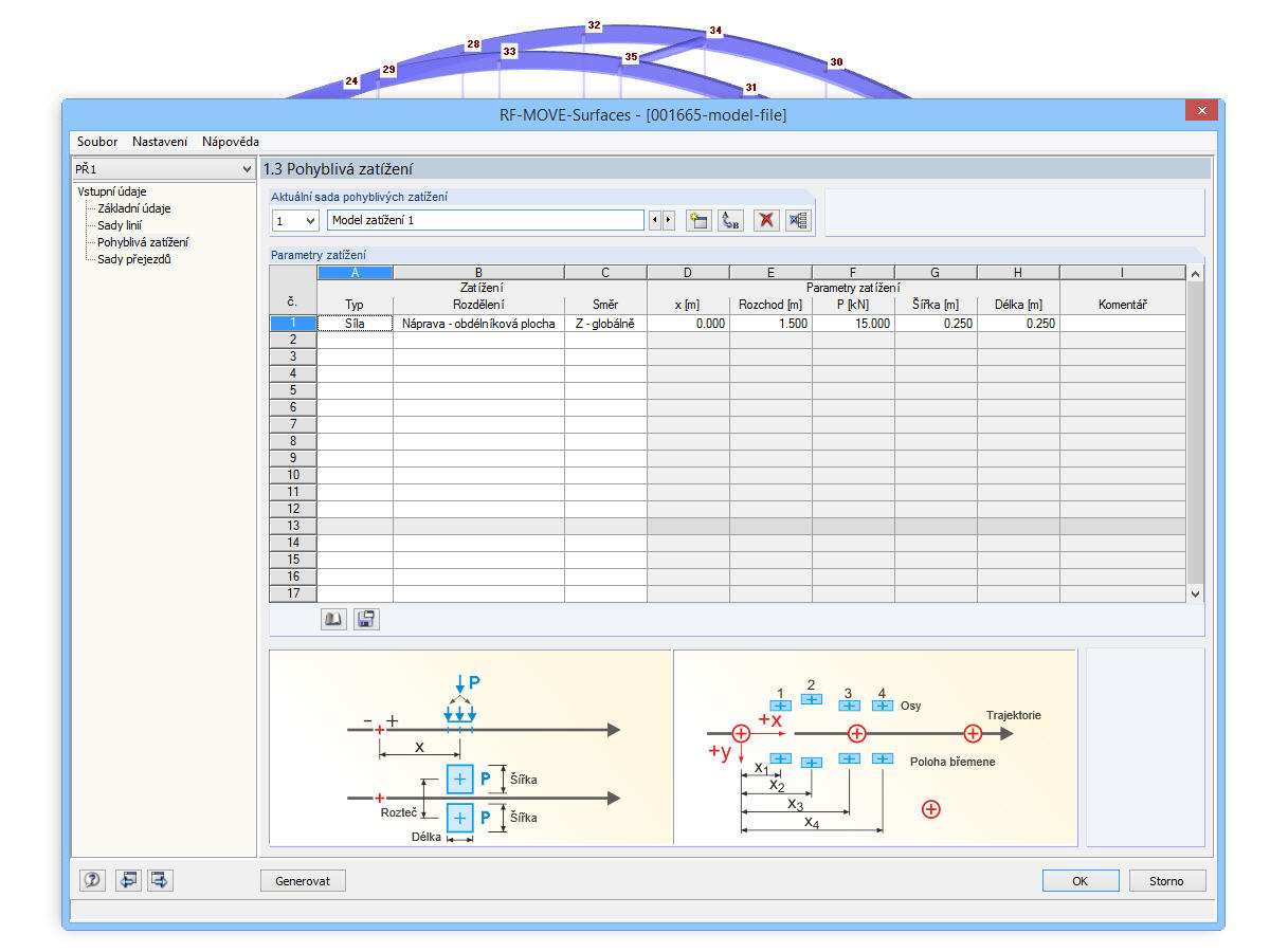 RF -MOVE Surfaces - 1.3 Pohyblivá zatížení