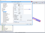 Zobrazení informací o průřezu rovnoběžně s prutem