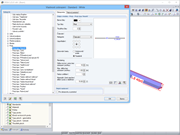 Zobrazení informací o průřezu rovnoběžně s prutem