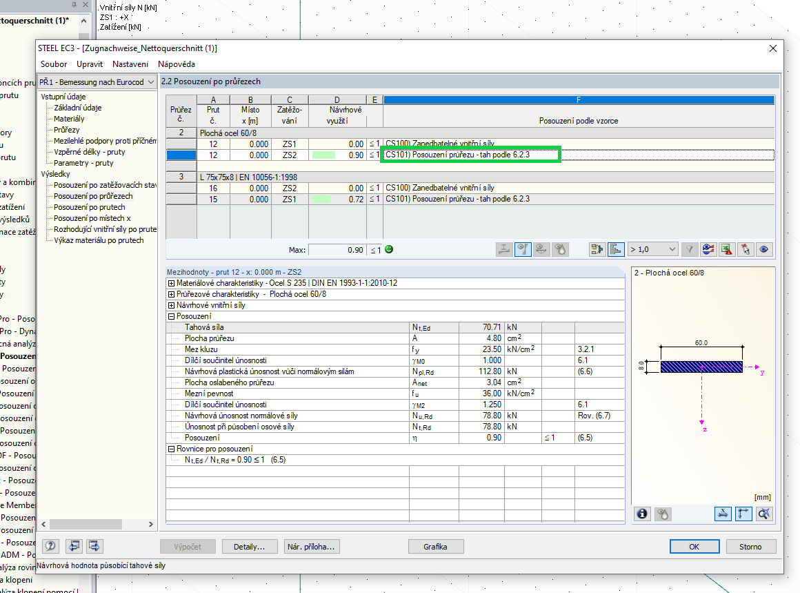 Výsledek pro křížové ztužení 1 ve STEEL EC3