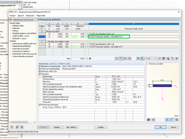 Výsledek pro křížové ztužení 1 ve STEEL EC3