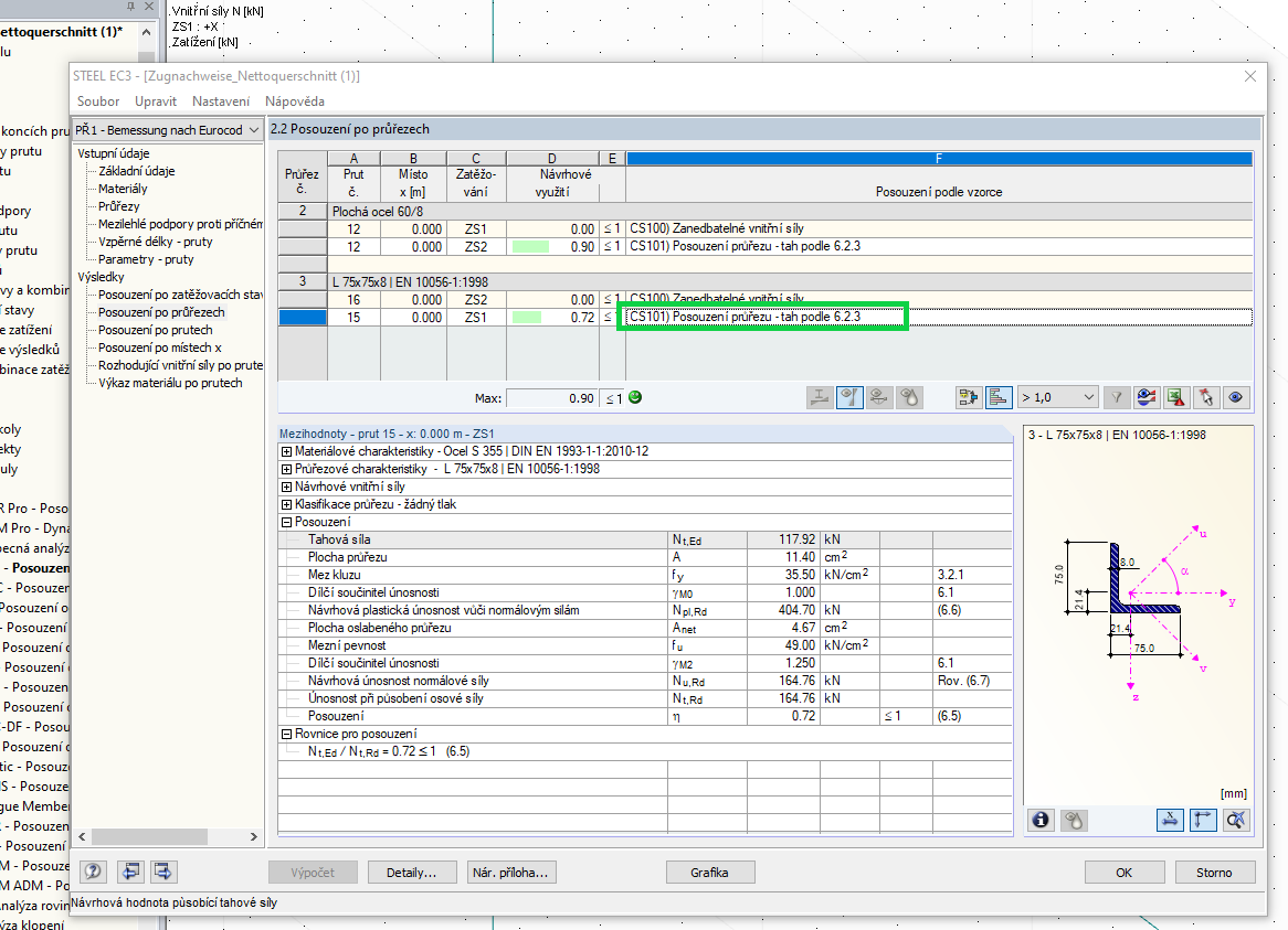 Výsledek pro křížové ztužení 2 ve STEEL EC3