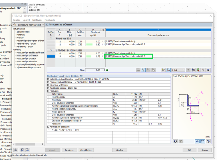 Výsledek pro křížové ztužení 2 ve STEEL EC3