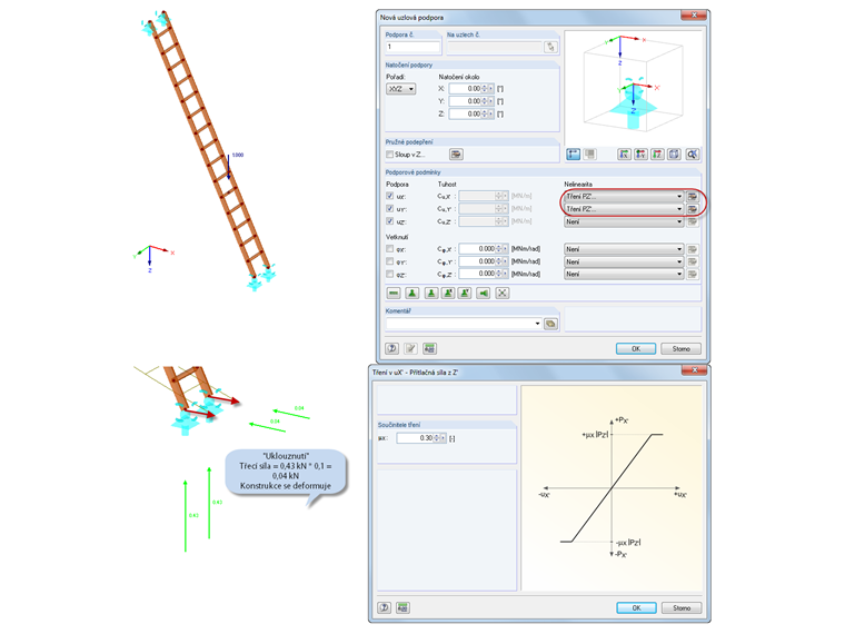 Stanovení součinitele tření