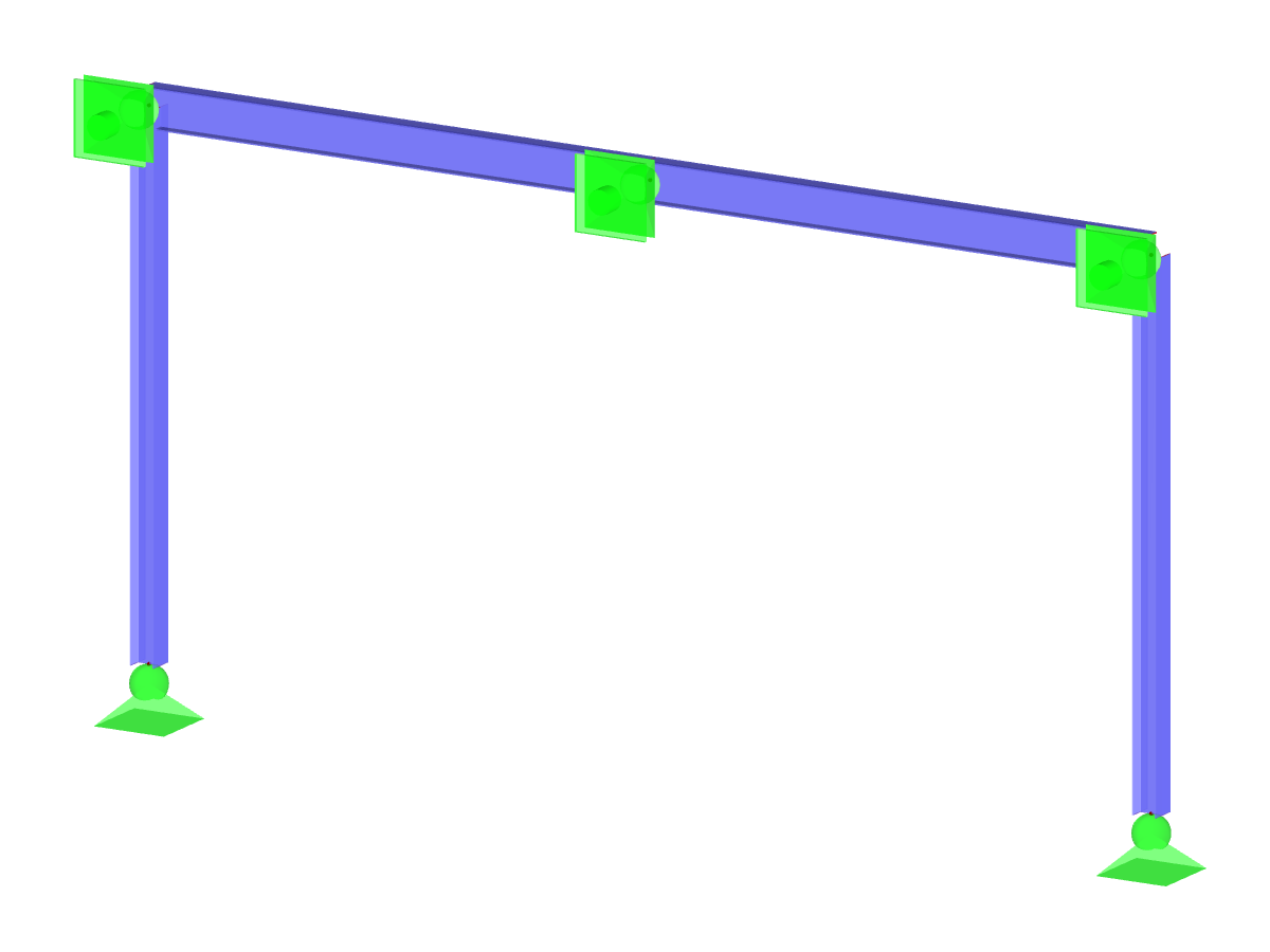 Symetrický dvoukloubový rám