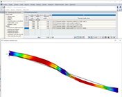 Vlastní tvar a posouzení při zadání mezilehlé podpory