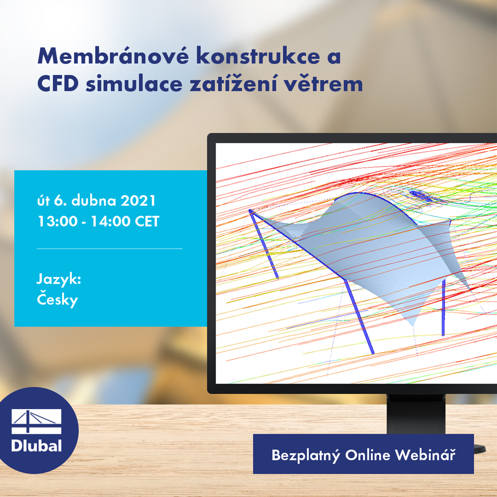 Membránové konstrukce a \n CFD simulace zatížení větrem