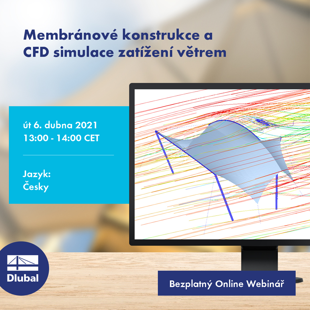 Membránové konstrukce a \n CFD simulace zatížení větrem