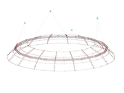 3D model projekční kupole v programu RFEM (© formTL)