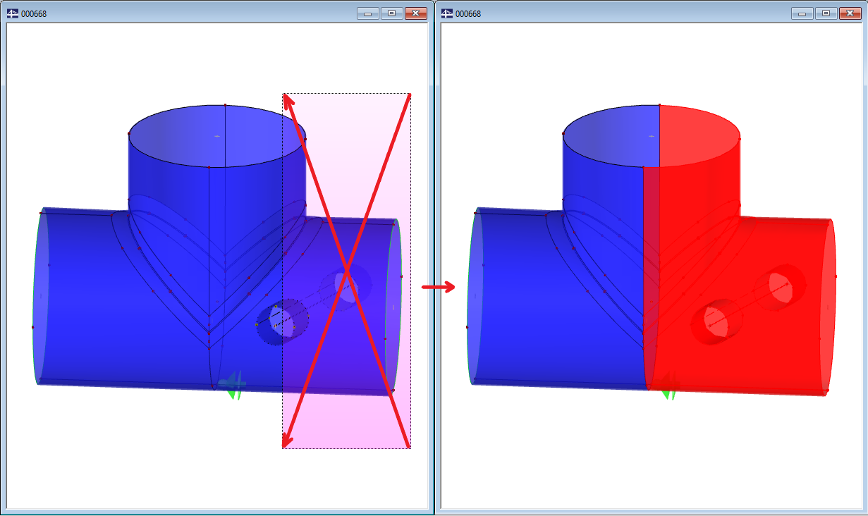 Výběr zprava doleva