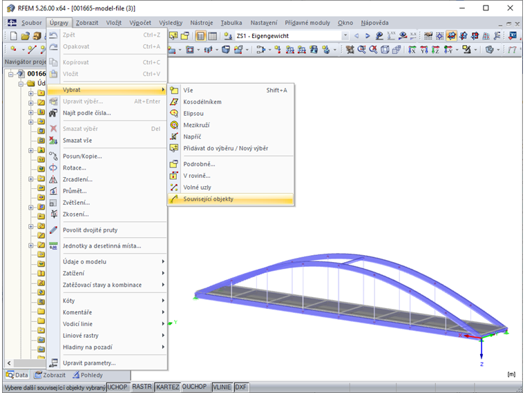 Výběr souvisejících objektů