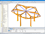 3D model jednotlivého prvku v programu RFEM (© Jing Kong & Associates Consulting Structural Engineers Inc.)