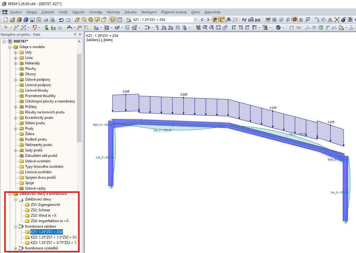 Vytvořené kombinace