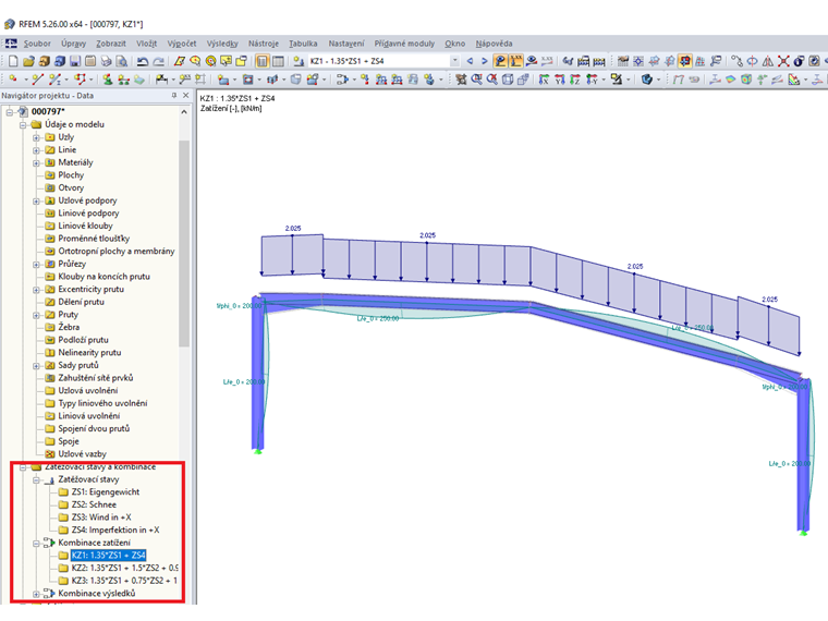 Vytvořené kombinace