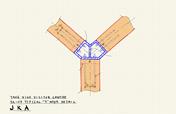 Ručně nakreslený náčrt spoje ve tvaru Y (© Jing Kong & Associates Consulting Structural Engineers Inc.)