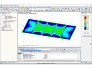 Rozložení nutné výztuže včetně vnitřních sil s vlivem žeber
