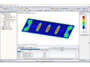 Rozložení nutné výztuže bez vnitřních sil s vlivem žeber