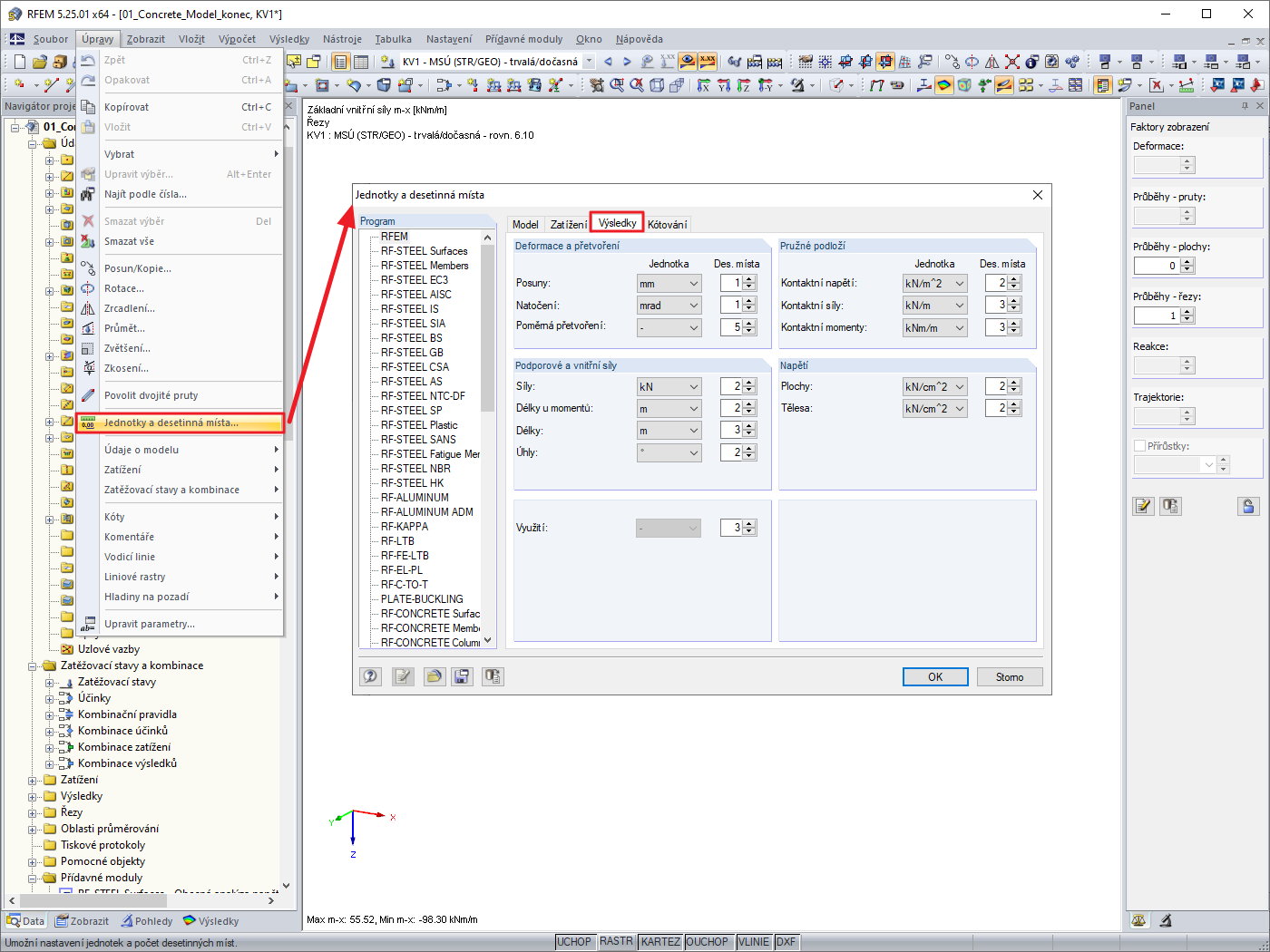 Jednotky pro výsledky