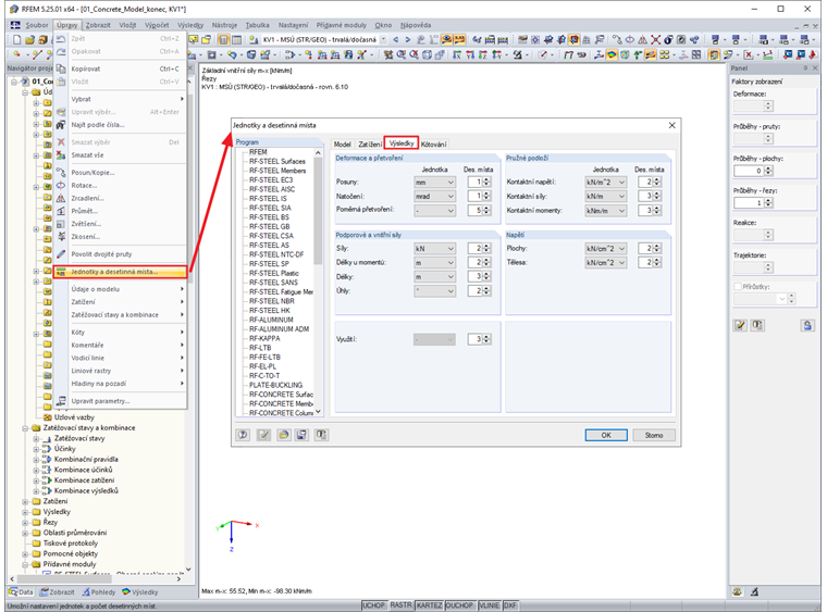Jednotky pro výsledky