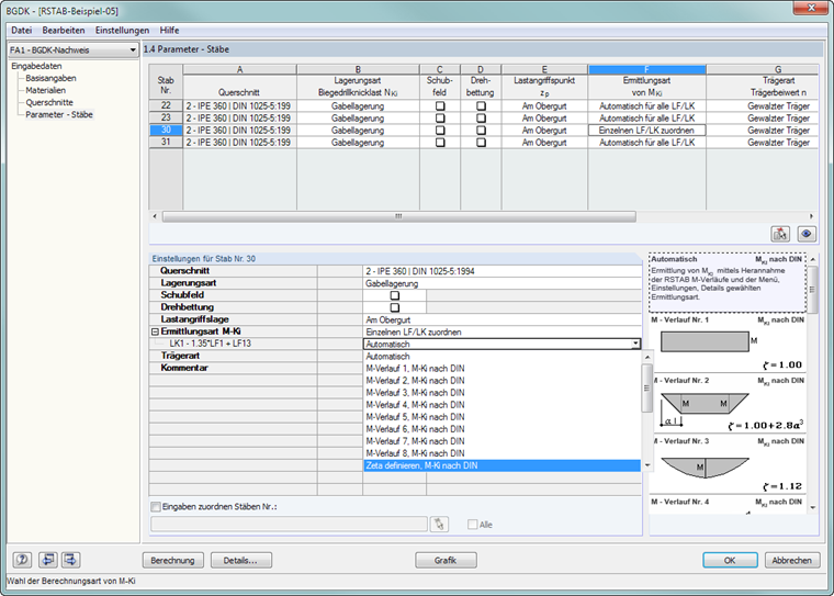 Ruční zadání součinitele Zeta