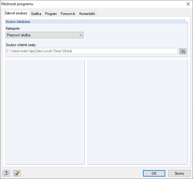 Pracovní složka programu