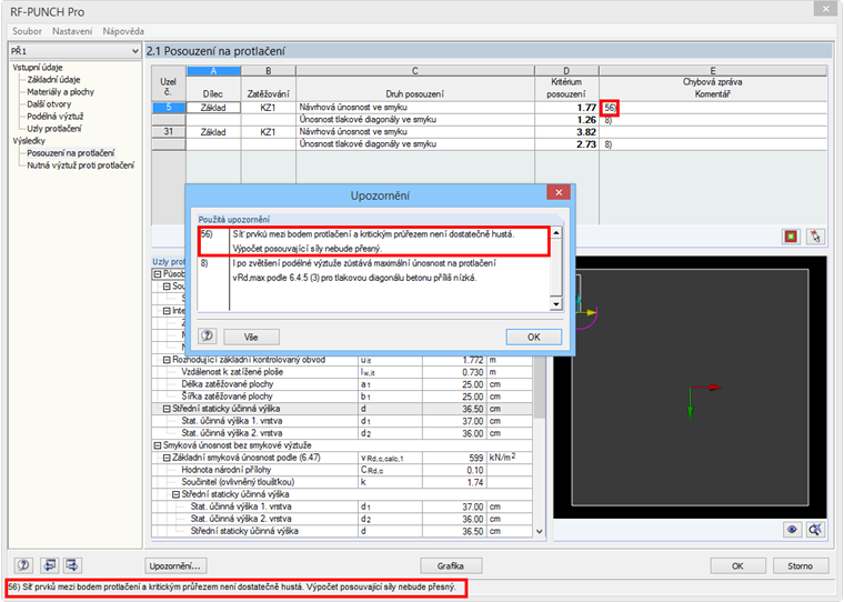 Zpráva č. 56 ve výsledkové tabulce 2.1