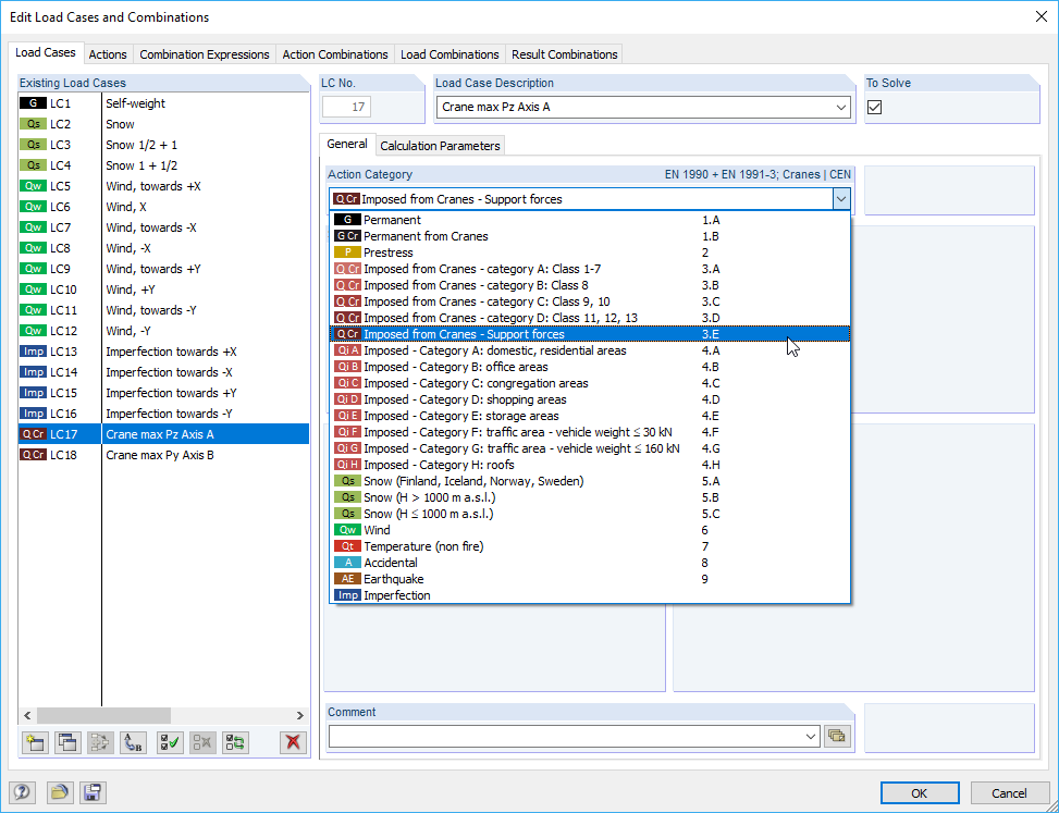 Zohlednění podporových sil z nosníků jeřábové dráhy