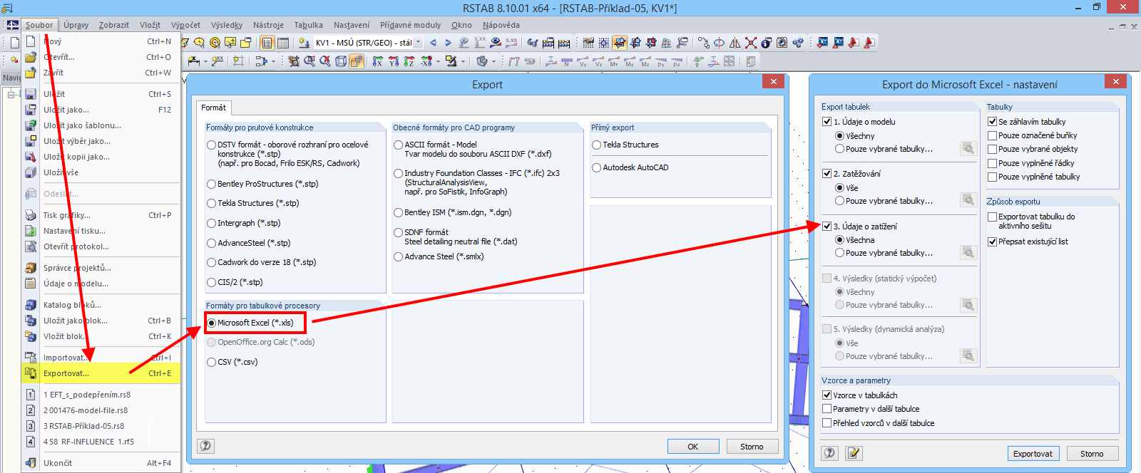 Exportovat do Excelu