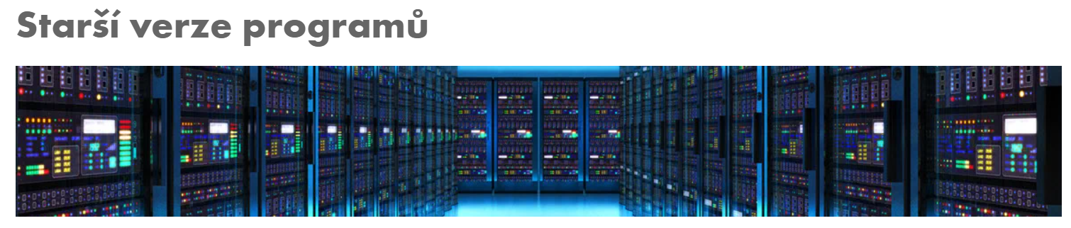 Starší verze programů