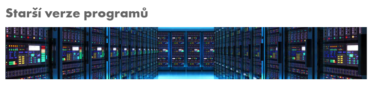 Starší verze programů