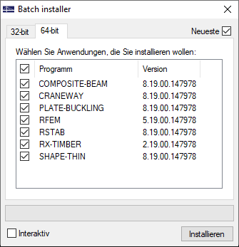 Batch installer