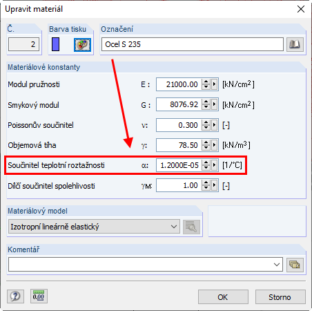Součinitel teplotní roztažnosti