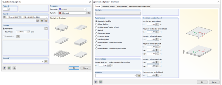 Vytvoření ortotropní plochy
