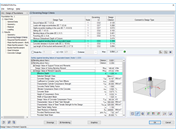 Tabulky výsledků pro výpočet porušení ohybem náhradního nosníku