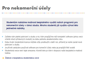 Podmínky studentské verze