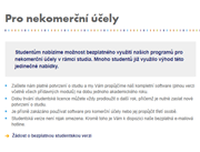 Podmínky studentské verze