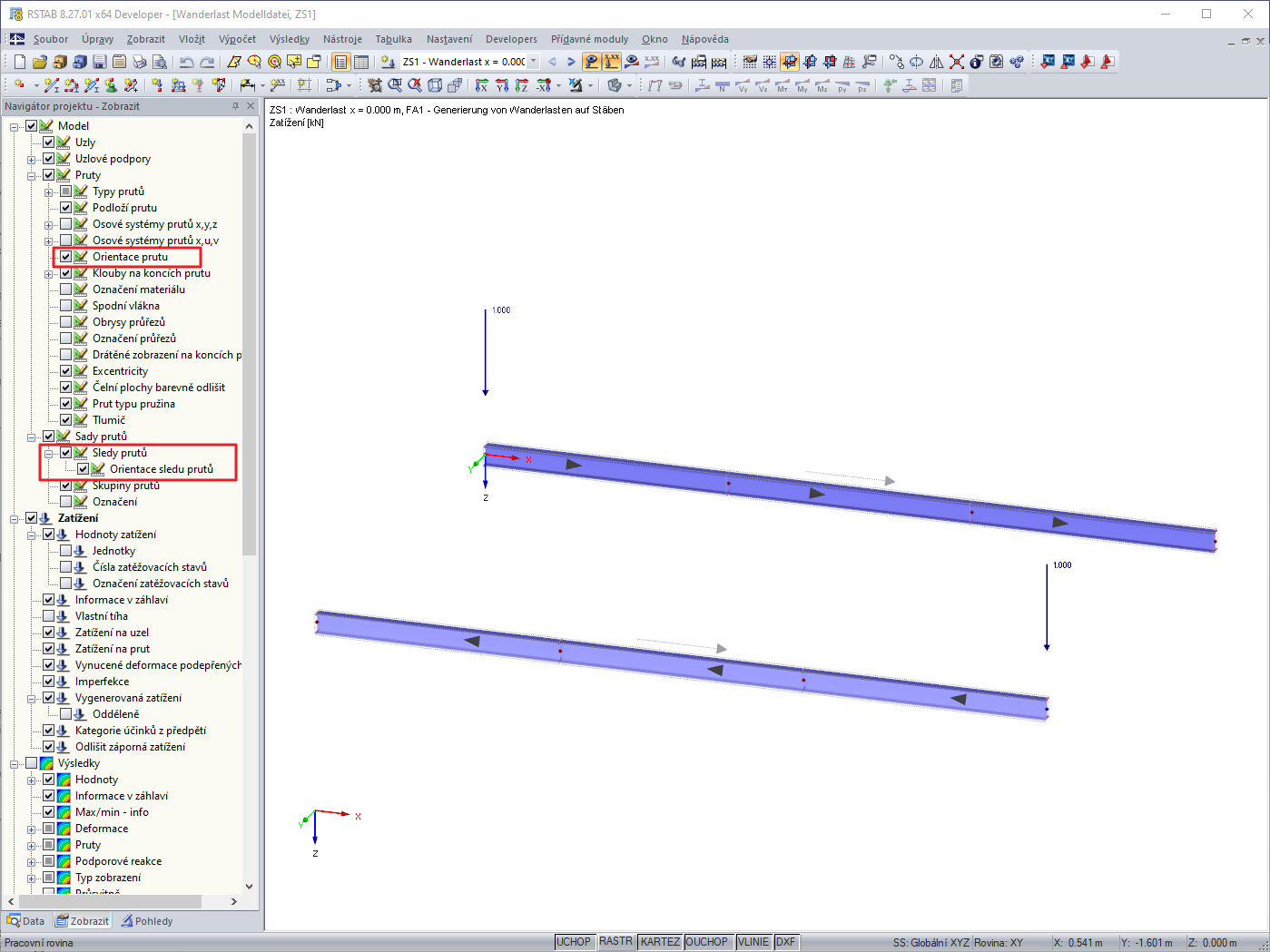 Pohyblivé zatížení