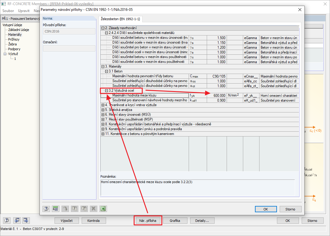 Parametry národní přílohy