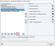 Nastavení vybrané konfigurace na standardní hodnoty