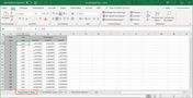 Údaje o zrychlení v Excelu